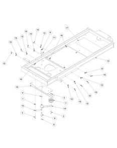 Frame Assembly Diagram and Parts List for Z-FORCE48 53AA5B6V-53AA5B6V710 Cub Cadet Lawn Tractor
